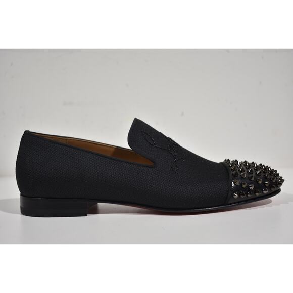 Christian Louboutin Navy Spooky Flat Black Spike Oxford Dress Loafer 42 9 main image 7